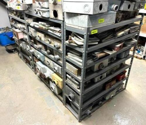 (3) METAL SHELVING UNITS