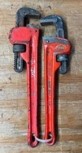 (2) 12" PIPE WRENCHES