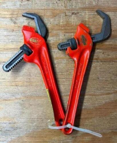 (2) OFFSET HEX PIPE WRENCHES