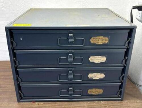 HARDWARE BIN WITH ASSORTED TAP CONNECTORS