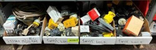ASSORTED ELECTRICAL RECEPTACLES AND TWIST LOCKS
