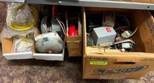 ASSORTED TRANSFORMERS AND EMERGENCY BELLS AS SHOWN