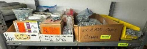 ASSORTED CABLE CLAMPS, STRAPS, AND DUPLEXES