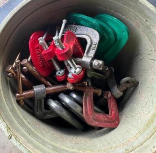 ONE BUCKET OF ASSORTED MINI "C" CLAMPS