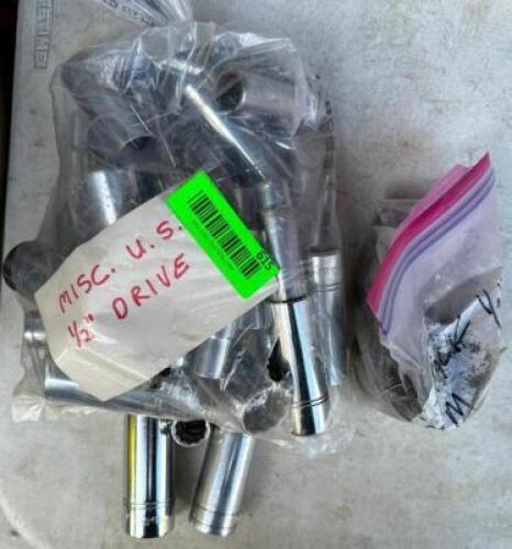 ASSORTED 1/2" DRIVE DEEP WELL SOCKETS