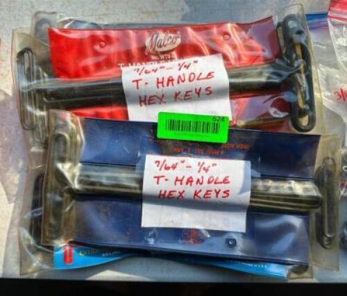 (2)- SETS OF T-HANDLE HEX KEYS