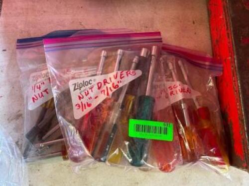 (3) - BAGS OF NUT DRIVERS