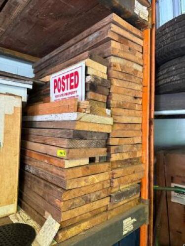 (1) LOT OF PALLET RACKING WOOD BOARD DECKING
