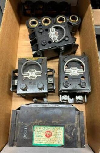 ASSORTED CONTACTORS AND FUSE PLUGS AS SHOWN