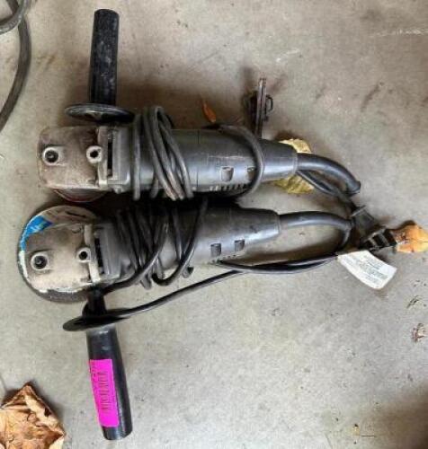 (2)- HEAVY DUTY ANGLE GRINDERS