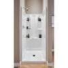 DELTA Classic 400 36 in. W x 74 in. H Three Piece Direct-to-Stud Alcove Shower Wall Surround in High Gloss White