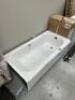 BOOTZ INDUSTRIES Bootzcast 60 in. Right Drain Rectangular Alcove Soaking Bathtub in White - 2