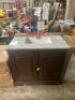 Clinton 36 in. Single Sink Antique Coffee Bath Vanity with Carrara Marble Top (Assembled) - 2