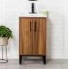 Strasburg 19 in. Single Sink Caramel Mist Bath Vanity with White Cultured Marble Top (Assembled)