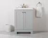 24 in. W x 19 in. D x 33 in. H Single Sink Freestanding Bath Vanity in Pearl Gray with White Cultured Marble Top