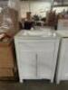 Clady 25 in. Single Sink White Bath Vanity with Silver Ash Cultured Marble Top (Assembled) - 2