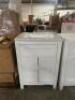 Clady 25 in. Single Sink White Bath Vanity with Silver Ash Cultured Marble Top (Assembled) - 3