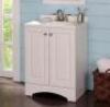 24 in. W x 36 in. H x 19 in. D Bath Vanity in White with Vanity Top in White and White Basin