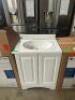 24 in. W x 36 in. H x 19 in. D Bath Vanity in White with Vanity Top in White and White Basin - 4