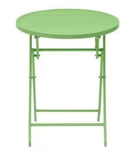 Grass Folding Round Metal Outdoor Patio Bistro Table