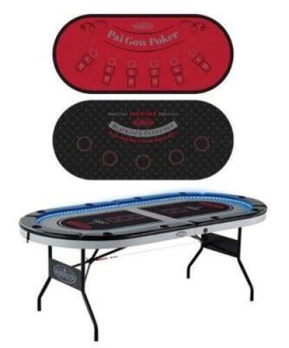 10-player Poker Table with LED Lights