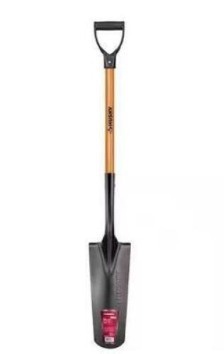 28 in. Wood Handle D-Grip Carbon Steel Drain Spade
