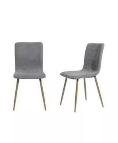 (4) - Scargill Grey Textured Fabric Upholstered Dining Chairs