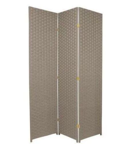 6 ft. Grey 3-Panel Room Divider