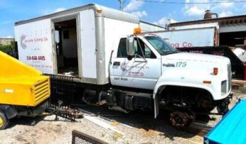 1996 GMC C6000 Topkick Truck (NEEDS WORK, MISSING FRONT PASSENGER SIDE TIRE) Year: 1996 Make: GMC Model: C6000 Topkick Vehicle Type: Truck Mileage: 16