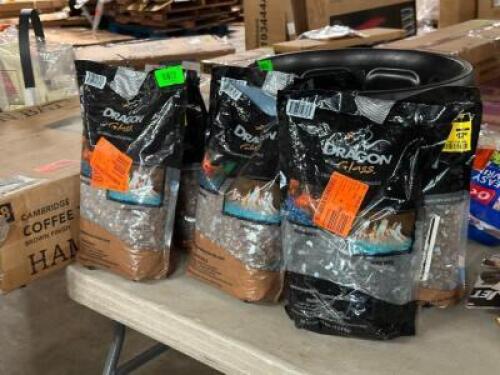 (6) - BAGS OF DRAGON GLASS FIREPLACE CRYSTALS