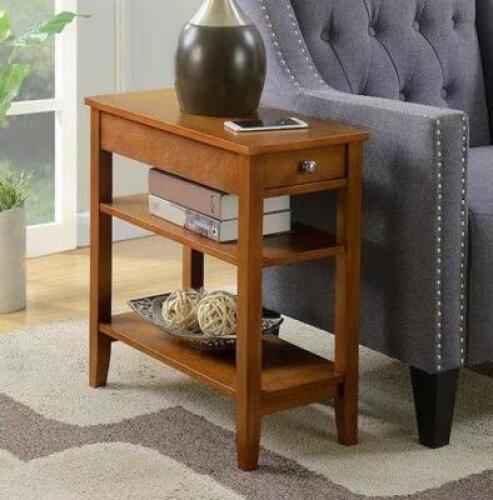 American Heritage 3-Tier Light Walnut End Table