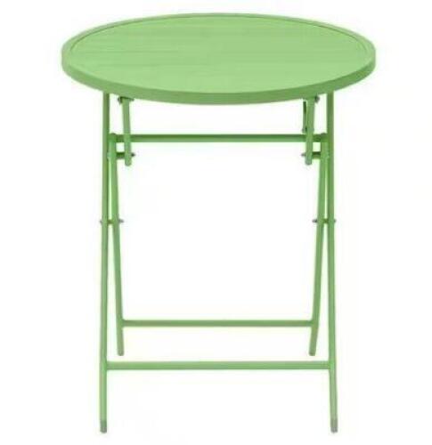 Grass Folding Round Metal Outdoor Patio Bistro Table