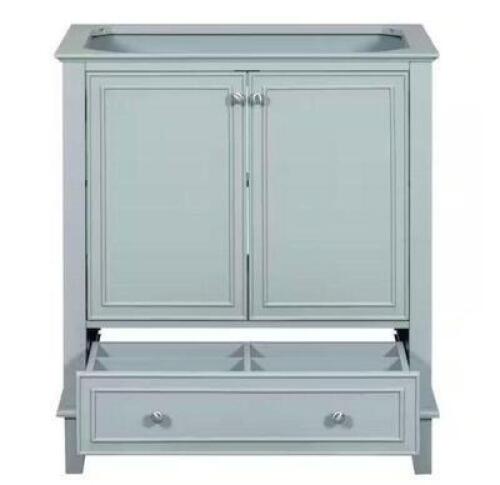 Bath Vanity Cabinet without Top with Doors and Drawer in Green