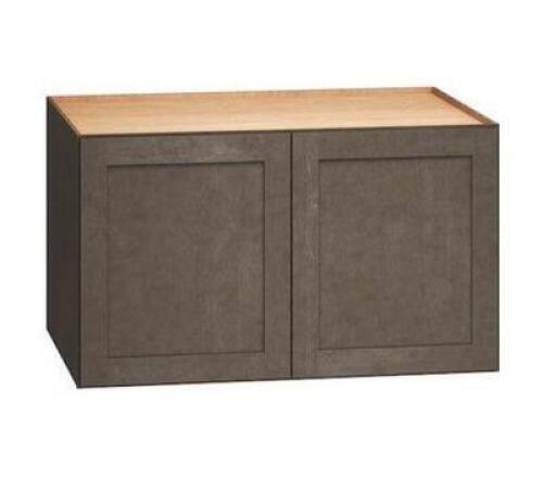 JAMESTOWN BROWN Painted Plywood Shaker Assembled Wall Kitchen Cabinet Soft Close