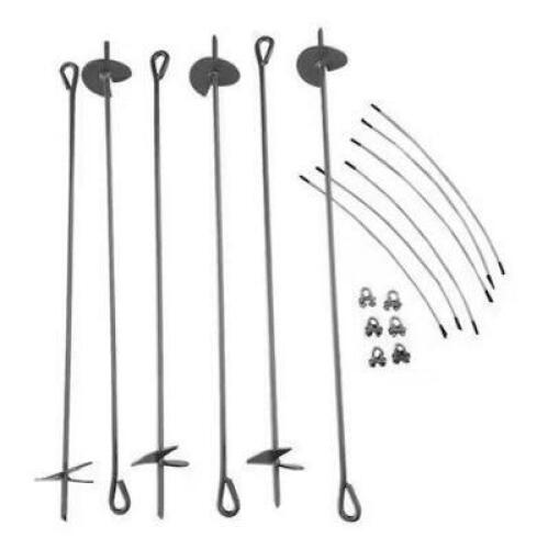30 in. Steel Auger/Anchor Kit Pieces Set