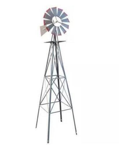 8 ft. Tall Windmill Ornamental Wind Wheel