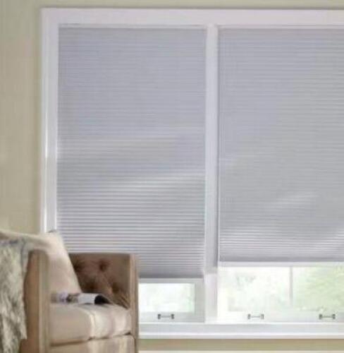 Shadow White Cordless Blackout Cellular Shades for Windows - 57.5 in. W x 64 in. L (Actual Size 57.25 in. W x 64 in. L)