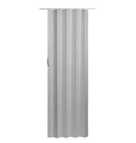 Via 48 in. x 80 in. White Mist Vinyl Accordion Door with Hardware