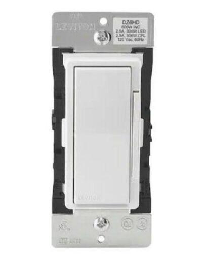 Decora Smart 600-Watt Single Pole Dimmer with Z-Wave Technology, White