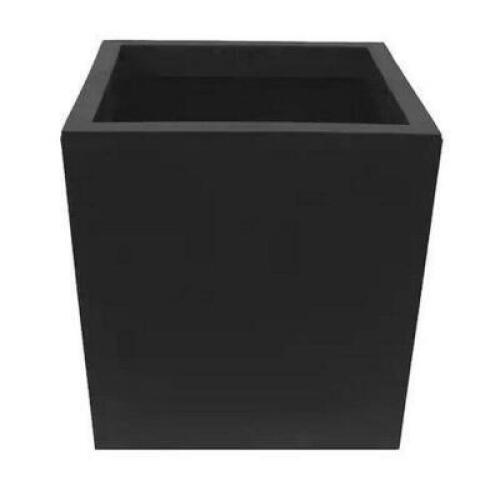 (2) - Citadel Cube 14 in. x 14 in. Slate Rubber Self-Watering Planter