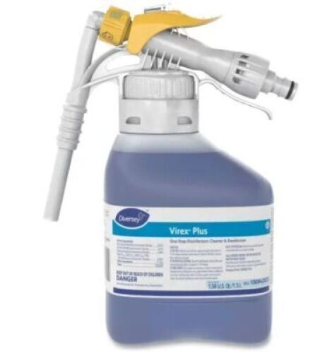 DESCRIPTION: (4) VIREX PLUS ONE STEP DISINFECTANT CLEANER AND DEODORIZER BRAND/MODEL: DIVERSEY SIZE: 1.58 US QT RETAIL$: $50.67 EA QTY: 4