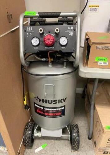 (NOT HOLDING AIR) HUSKY 20 Gal. Vertical Electric-Powered Silent Air Compressor