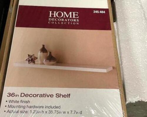 (5 PACK) HOME DECORATORS COLLECTION 36" DECORATIVE WALL SHELF