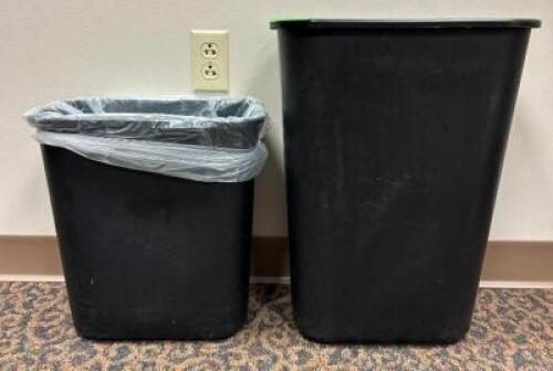 (2)- SMALL AND LARGE WASTE BASKETS