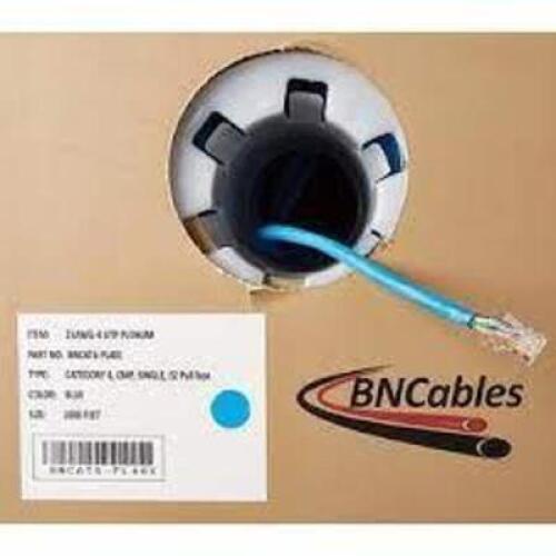 550MHZ CAT6 Plenum Cable 1000ft Blue