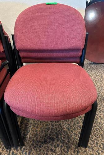 (3)- PADDED OFFICE CHAIRS