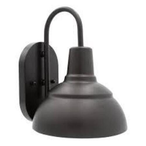(2 PACK) MAXXIMA 1-Light Brown Integrated LED Outdoor Wall Mount Barn Light Sconce