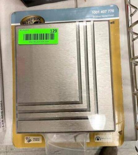 Hampton Bay Wired or Wireless Doorbell, Brushed Nickel