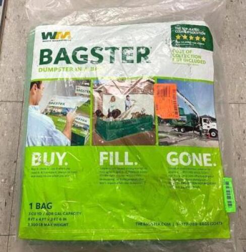 DUMPSTER IN A BAG (LOAD UP TO 3,000 LBS AND THEN WASTE MANAGEMENT COMES TO PICK UP FROM YOUR HOUSE - THEY DO CHARGE PICK-UP FEE!)