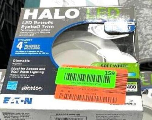 (5 PACK) EATON RA 4 in. White Integrated LED Recessed Ceiling Light Fixture Adjustable Gimbal Retrofit Trim, 90 CRI, 3000K Soft White